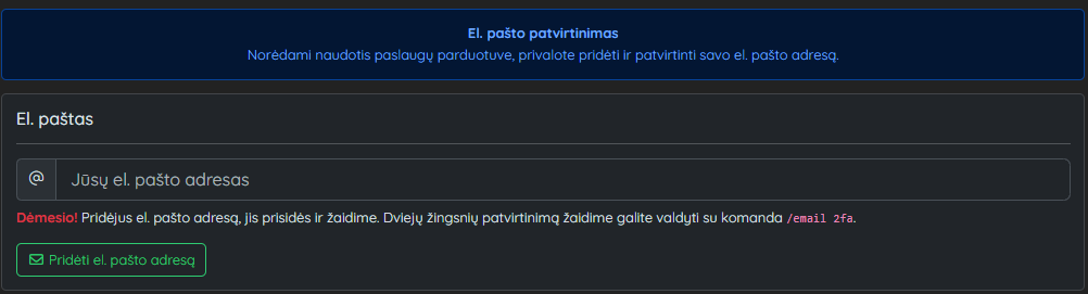 Dviejų žingsnių patvirtinimo nuotr.